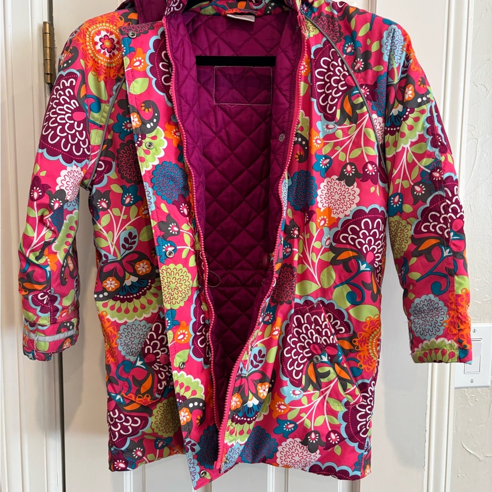Hanna Andersson Multicolor Quilted Jacket size 140/10
